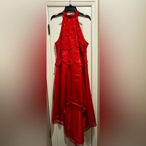 NWOT Women’s formal red dress asymmetrical with short front and long back